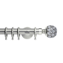 Jewelled Ball Stainless Steel Curtain Poles